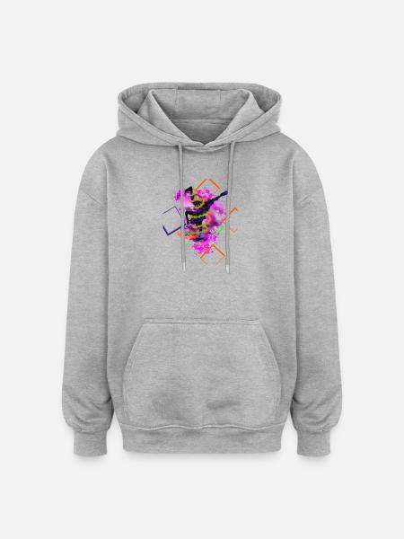 Hip Hop - Oversized Unisex Hoodie - heather grey
