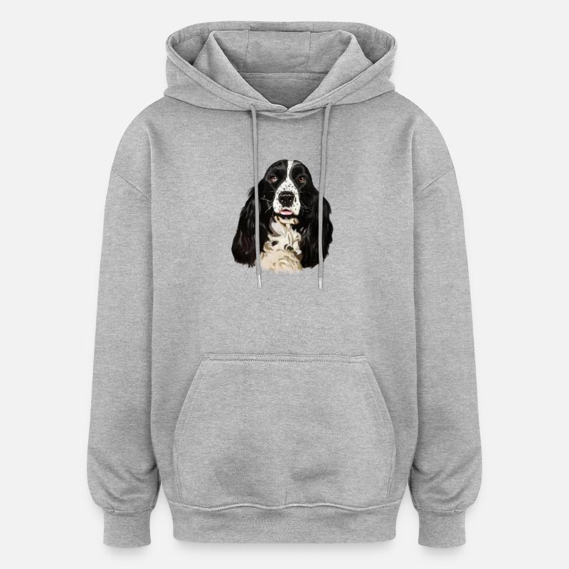 cocker spaniel - Oversized Unisex Hoodie - heather grey