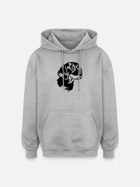 Slovensky Kopov head - Oversized Unisex Hoodie - heather grey