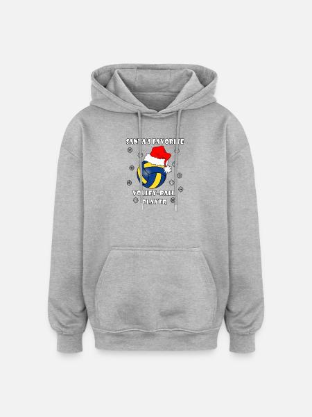 Santa's favorite VOLLEY player - Oversized Unisex Hoodie - heather grey