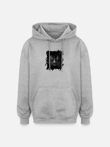 Black panther - Oversized Unisex Hoodie - heather grey