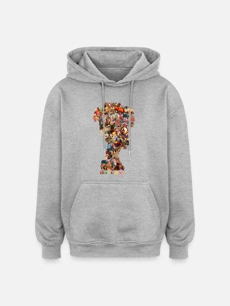 Een vorm die alles uit Afrika draagt - Oversized uniseks hoodie - grijs gemêleerd
