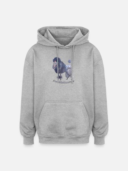 Poodle poodleicious Puddel - Oversized Unisex Hoodie - heather grey