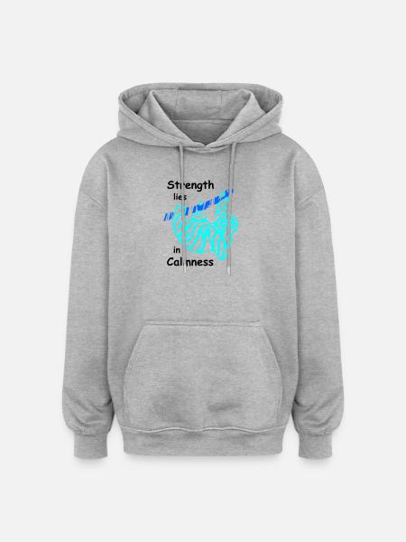 Sloth Calmness - Oversized Unisex Hoodie - heather grey