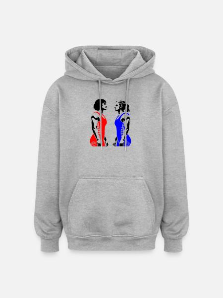 Women's Wrestling - Oversized Unisex Hoodie - heather grey
