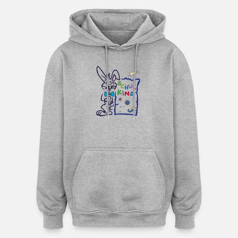 Schulstart Schulkind - Oversized Unisex Hoodie - Grau meliert