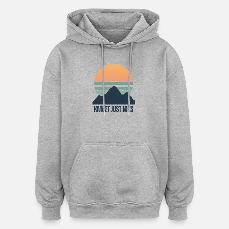 Kmoet just nothing, Antwerp dialect Shirts - Oversized Unisex Hoodie - heather grey
