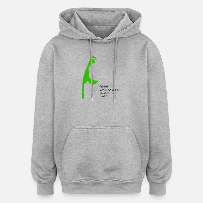 Sylt - Sweat à capuche oversize unisexe - gris chiné
