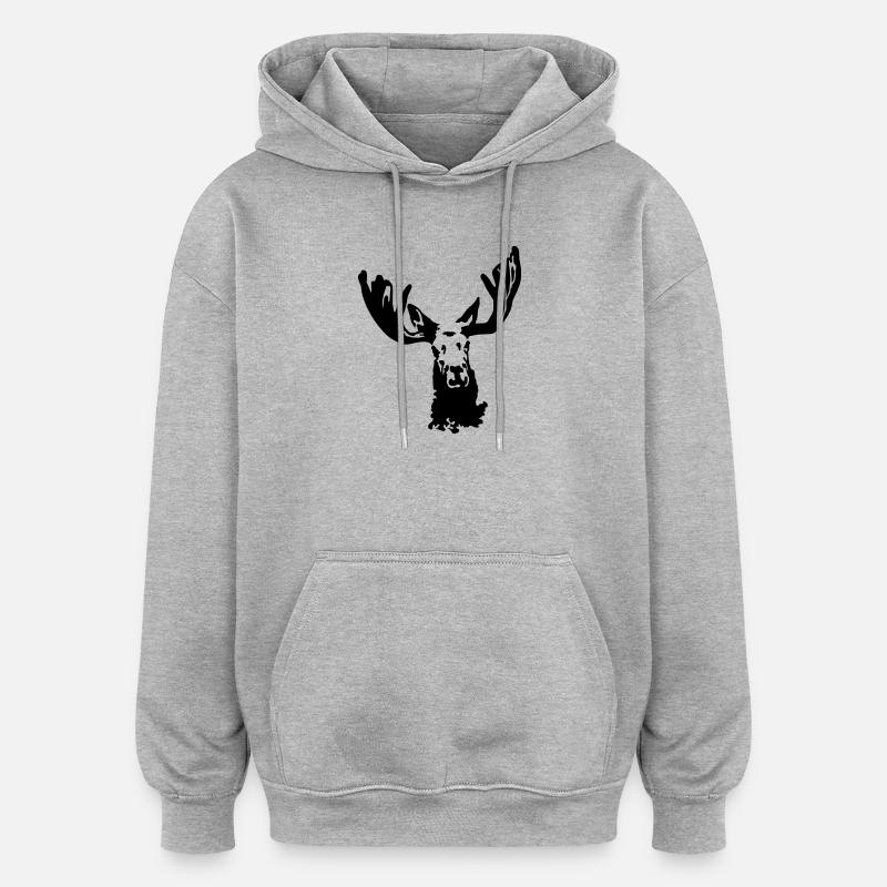 Élan - Sweat à capuche oversize unisexe - gris chiné