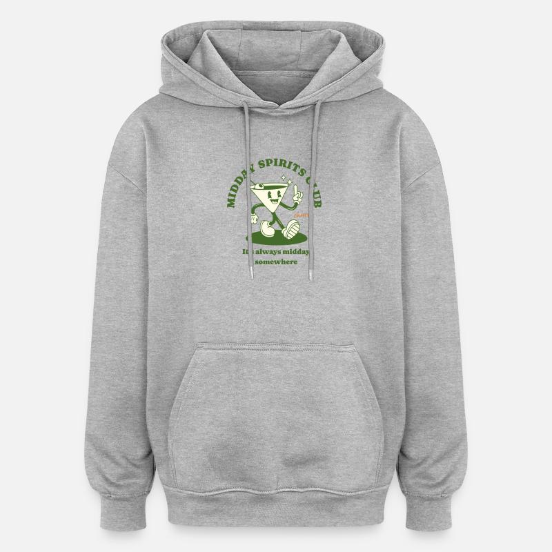 Club des Esprits de Midi - Sweat à capuche oversize unisexe - gris chiné