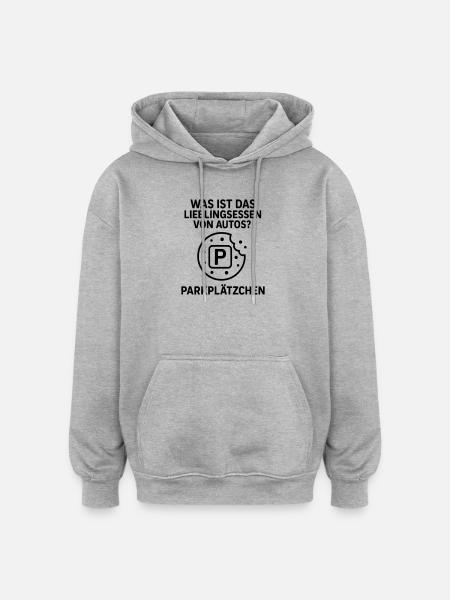 parkplätzchen witz autofahrer kekse - Oversized Unisex Hoodie - Grau meliert