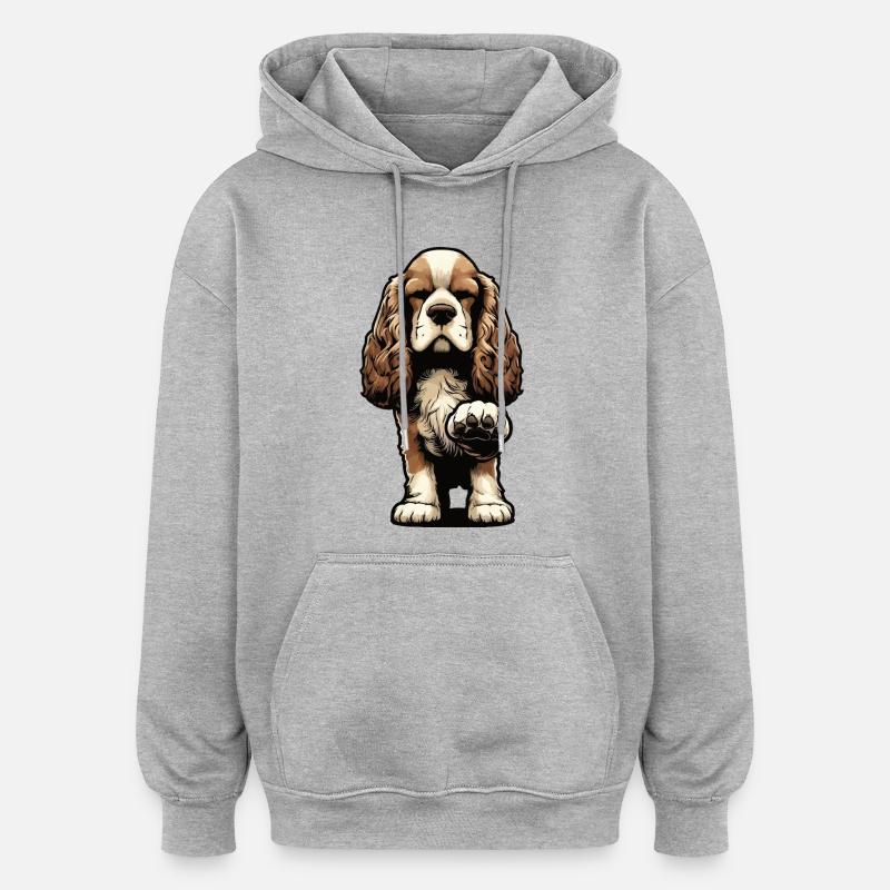 Cocker Spaniel Cockerhund Cocker Spaniel Besitzer - Oversized Unisex Hoodie - Grau meliert