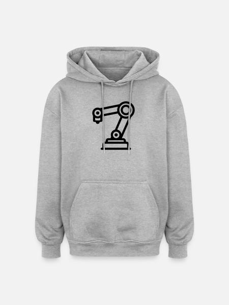 robotic arm - Oversized Unisex Hoodie - heather grey