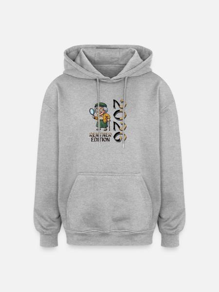 Retired Retirement Design - Oversized Unisex Hoodie - heather grey