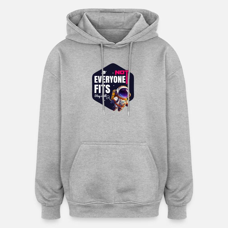Nicht jeder passt Bleib entspannt - Oversized Unisex Hoodie - Grau meliert