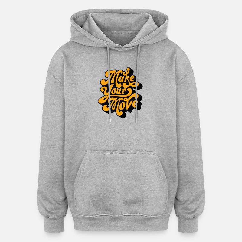 Mach deinen Zug - Oversized Unisex Hoodie - Grau meliert