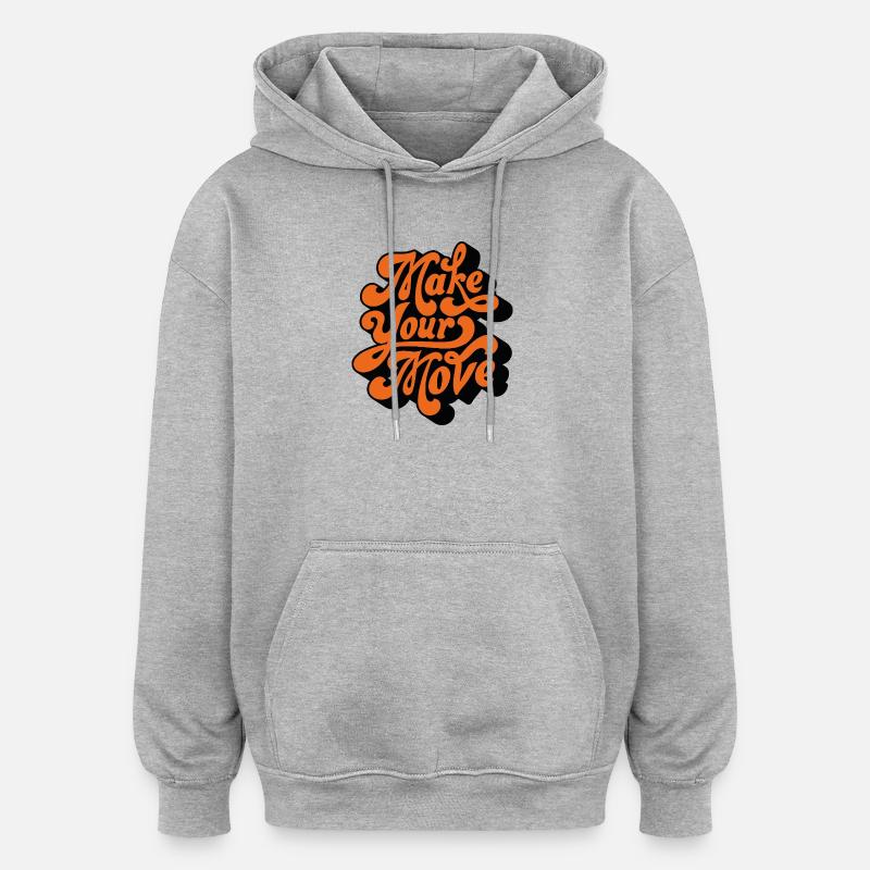 Passe à l’action - Sweat à capuche oversize unisexe - gris chiné