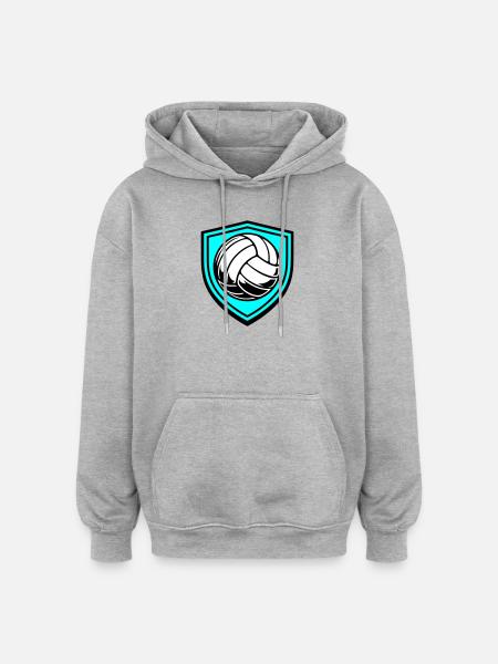 Volleyball Ball Coat of Arms - Oversized Unisex Hoodie - heather grey