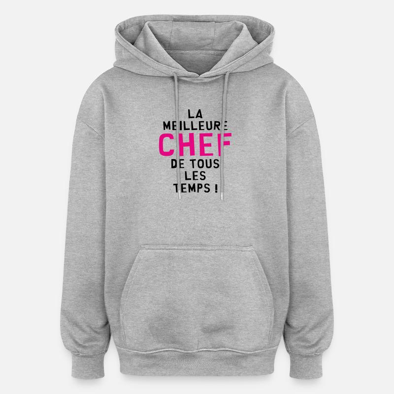Bester Koch aller Zeiten - Oversized Unisex Hoodie - Grau meliert