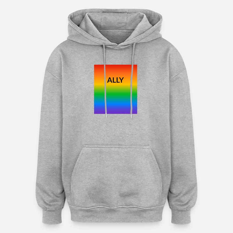 Stolzer Verbündeter - Oversized Unisex Hoodie - Grau meliert