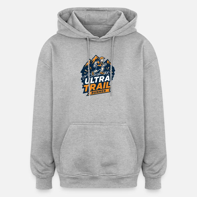 Ultra Trail Runner - Oversized Unisex Hoodie - heather grey