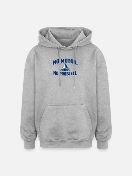 No Motor No Problem - Oversized Unisex Hoodie - heather grey