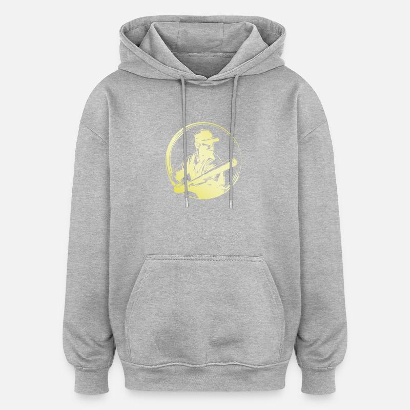 Homme de baseball - Sweat à capuche oversize unisexe - gris chiné