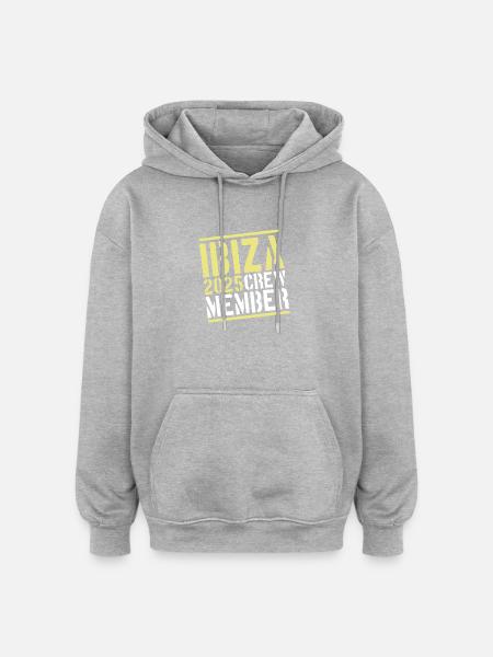 Ibiza 2025 Crew - Oversized Unisex Hoodie - heather grey