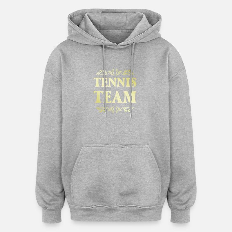Équipe de tennis - Sweat à capuche oversize unisexe - gris chiné