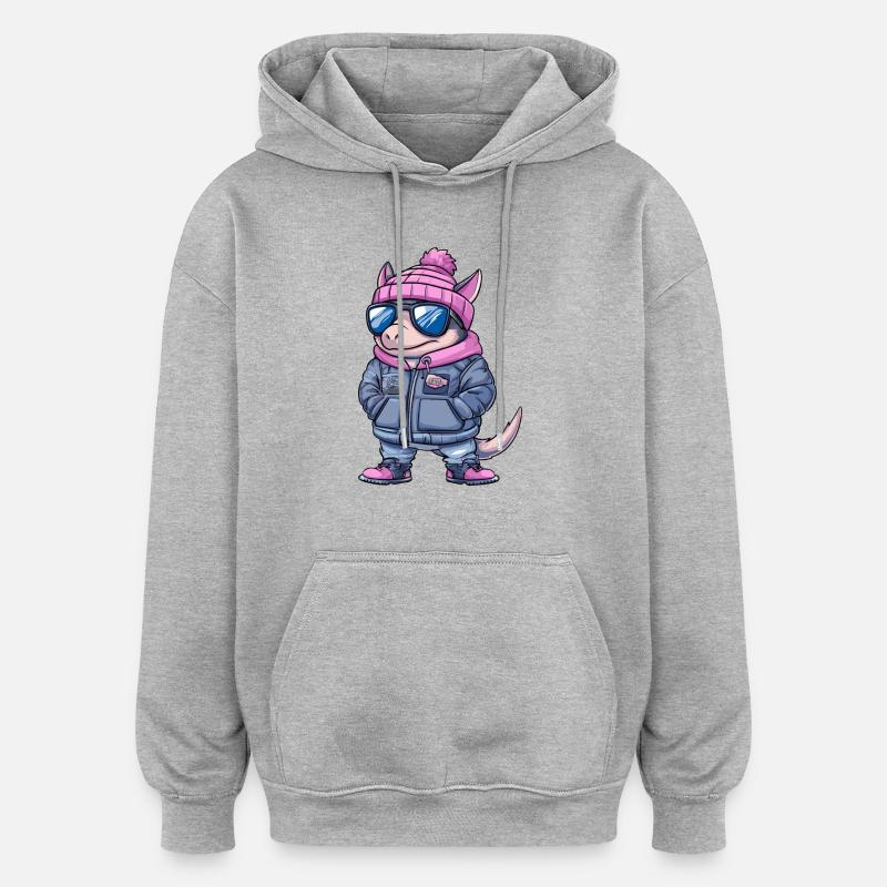 Armadillo Hiver - Sweat à capuche oversize unisexe - gris chiné