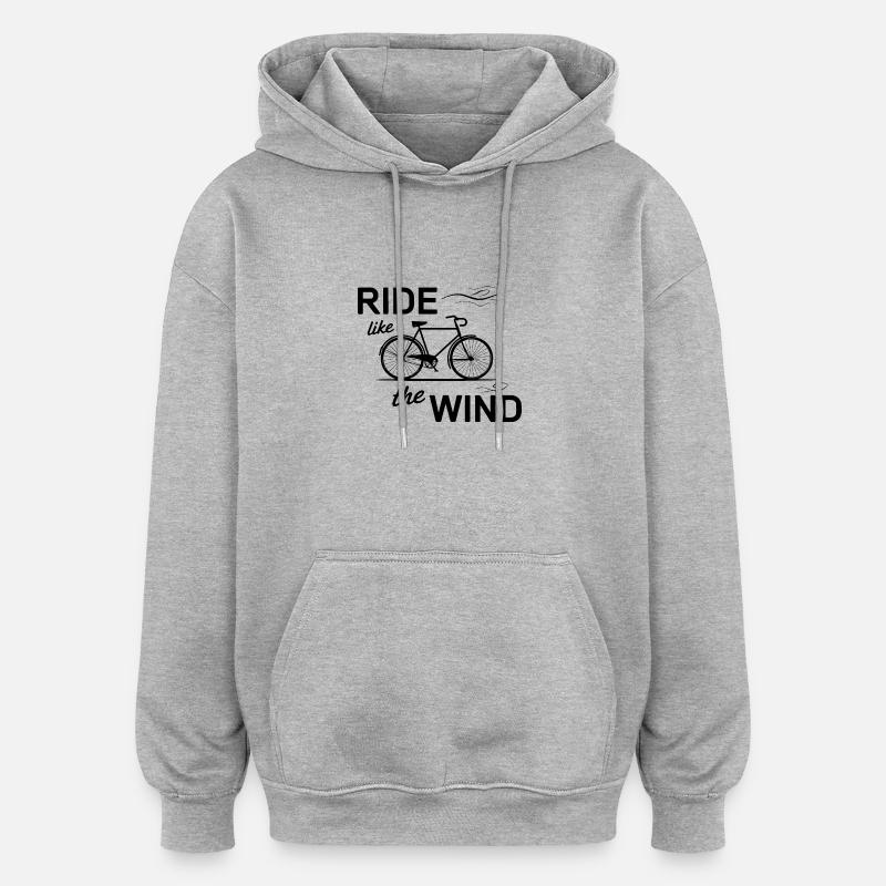 Fahren Sie wie der Wind - Oversized Unisex Hoodie - Grau meliert