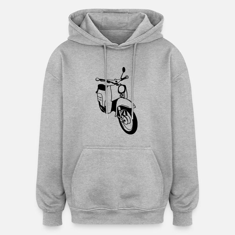 Simson Schwalbe - Sweat à capuche oversize unisexe - gris chiné