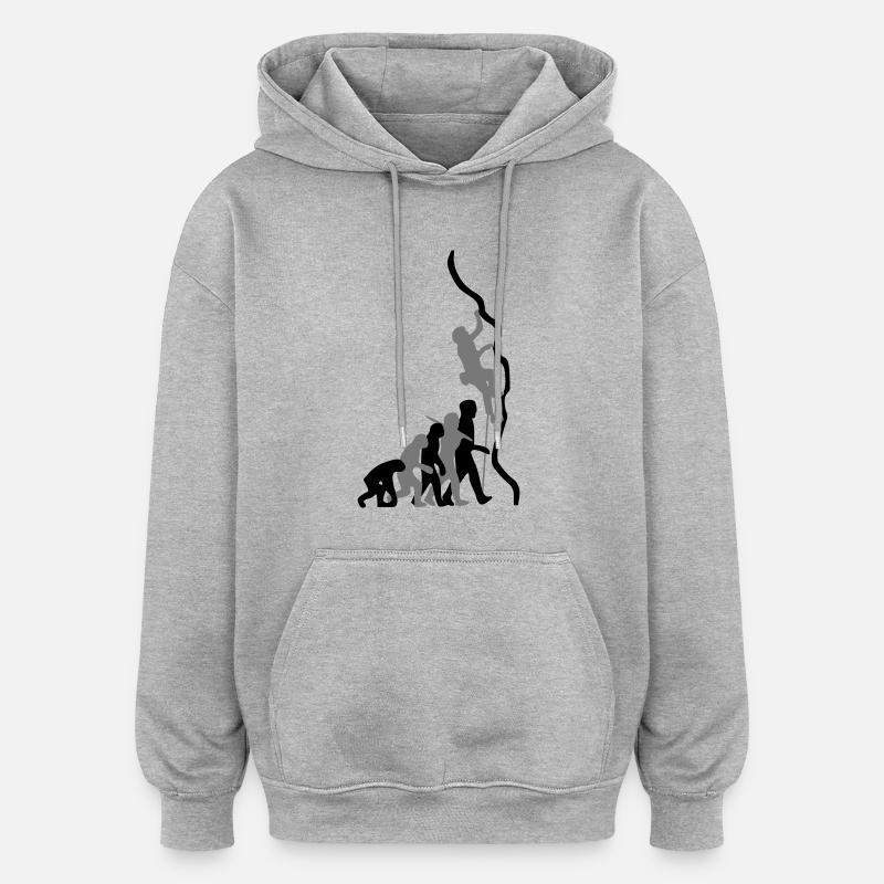 ClimbEvolution 2c - Oversized Unisex Hoodie - Grau meliert