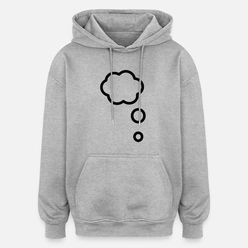 thought bubble - Oversized Unisex Hoodie - heather grey