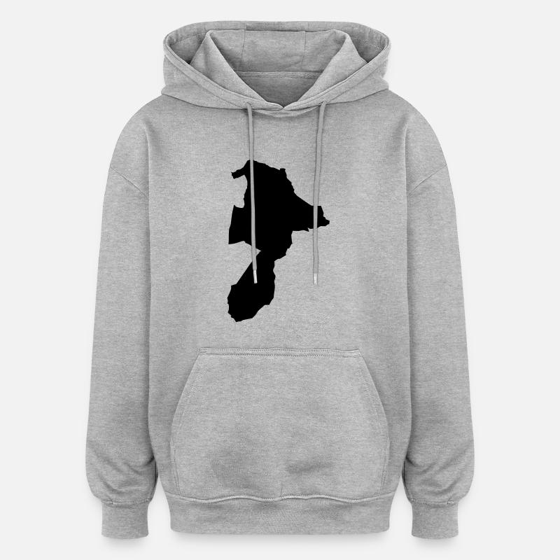 Spandau - Sweat à capuche oversize unisexe - gris chiné