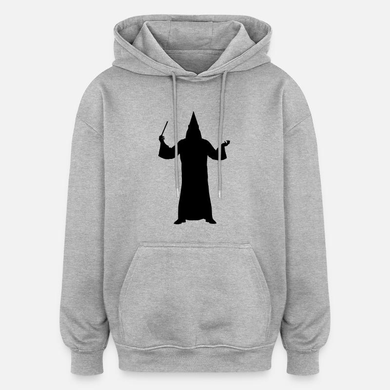 Magier - Oversized Unisex Hoodie - Grau meliert