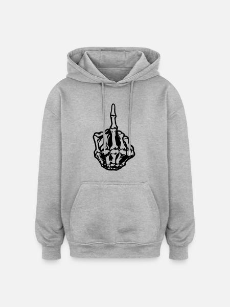 Fuchoff_1 - Oversized Unisex Hoodie - Grau meliert