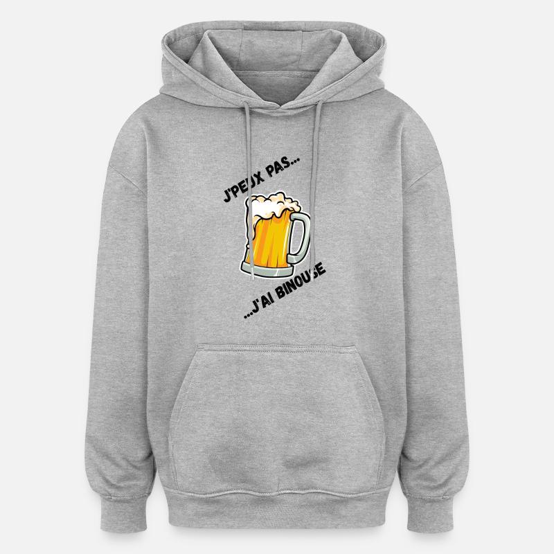 I can't I have Binouse - Oversized Unisex Hoodie - heather grey