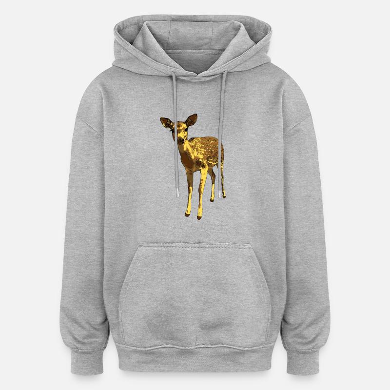 Bambi - Sweat à capuche oversize unisexe - gris chiné