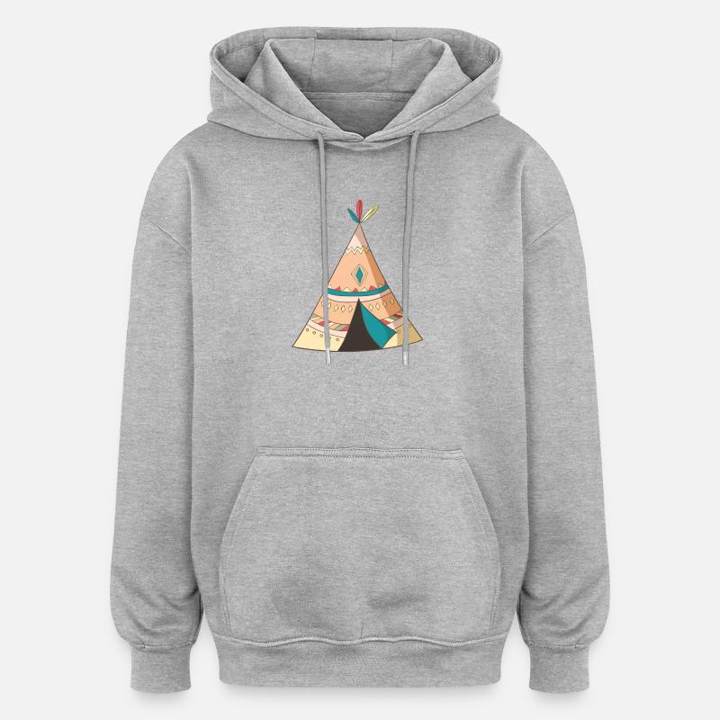 teepee - Oversized Unisex Hoodie - heather grey
