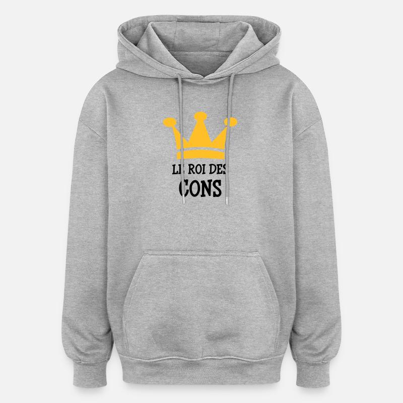 Der König von Cons - Oversized Unisex Hoodie - Grau meliert