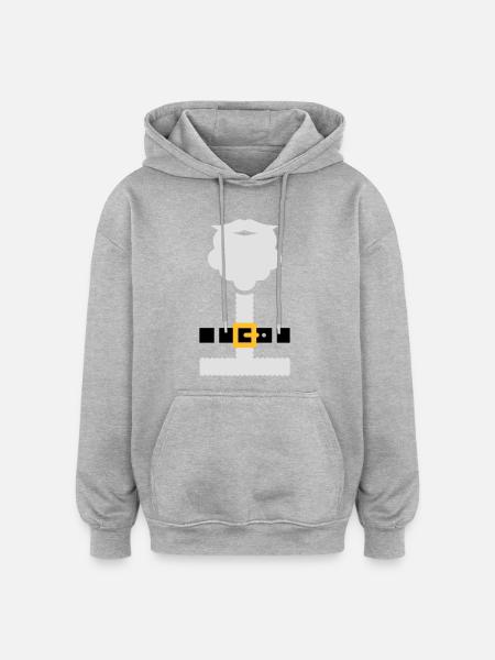Santa suit and beard - Oversized Unisex Hoodie - heather grey