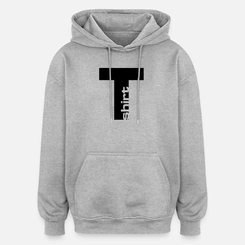 T-shirt - Sweat à capuche oversize unisexe - gris chiné
