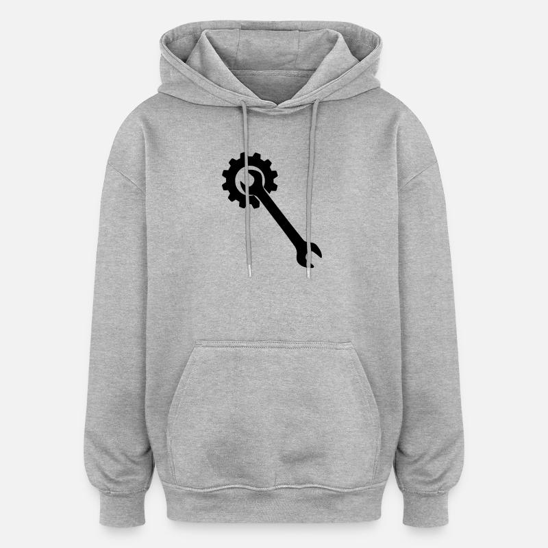 Outil de clé - Sweat à capuche oversize unisexe - gris chiné