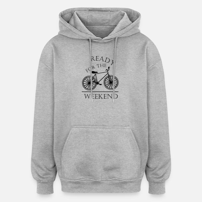 Ready for the Weekend | Geschenkidee - Oversized Unisex Hoodie - Grau meliert