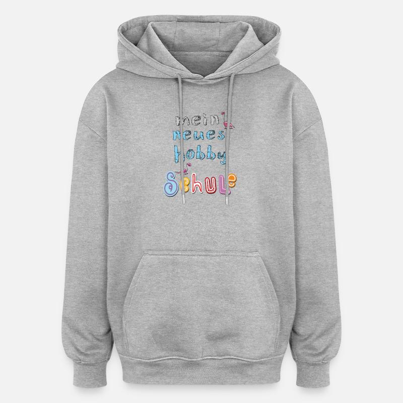 Écolier Enfant - Sweat à capuche oversize unisexe - gris chiné