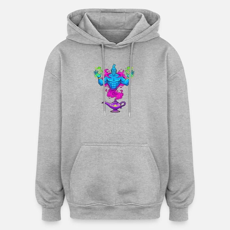 Fantôme de la lampe - Sweat à capuche oversize unisexe - gris chiné