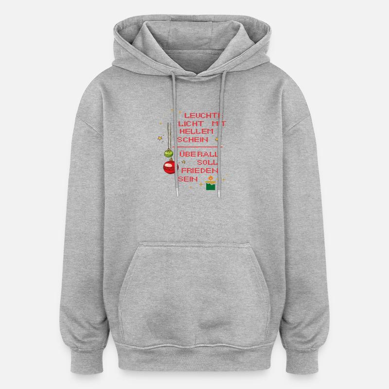 Leuchte Licht mit hellem Schein - Oversized Unisex Hoodie - Grau meliert
