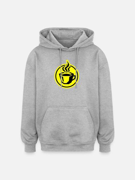 Coffee icon - Oversized Unisex Hoodie - heather grey