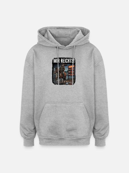 Sprit Preise Tanken Benzin - Oversized Unisex Hoodie - Grau meliert